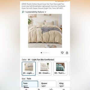 Cotton Bedding Set twin